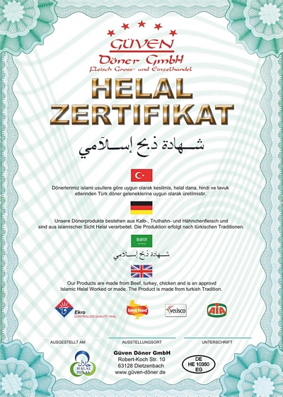 Helal Sertifikası